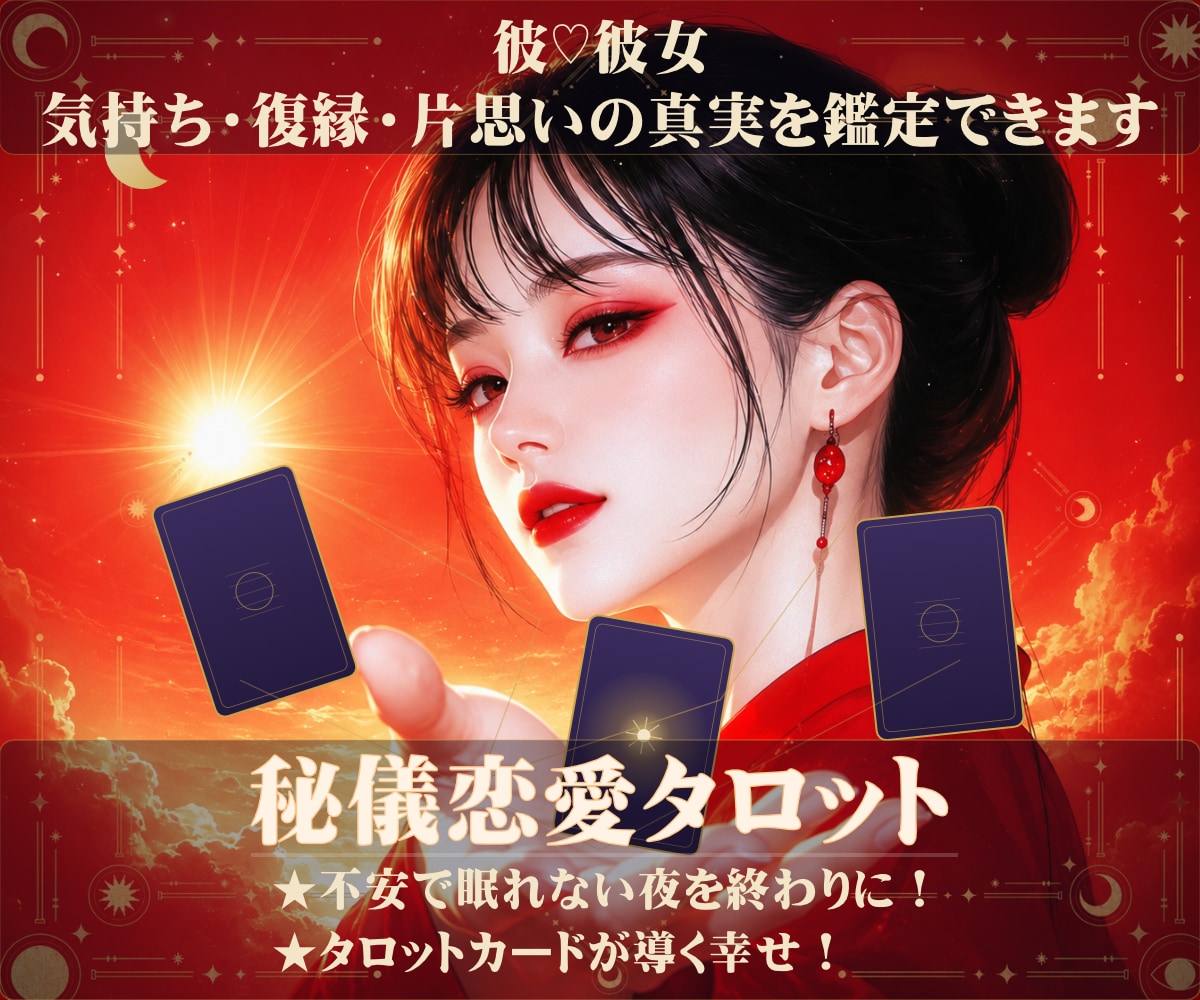 彼♡彼女の気持ち/復縁/片思いの真実を鑑定できます 不安で眠れない夜を終わりに。 究極の恋愛鑑定。 イメージ1