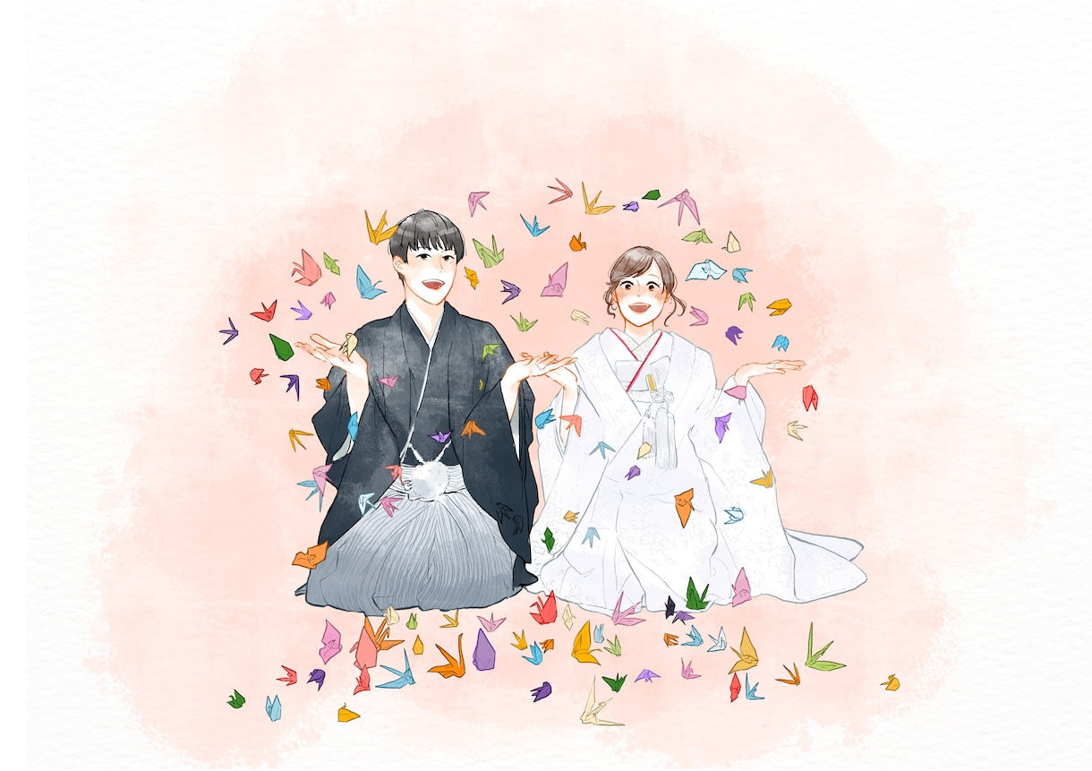 フルカラー似顔絵でウェルカムボード描きます 結婚式からSNSまで使えるデータ納品の似顔絵イラスト イメージ3