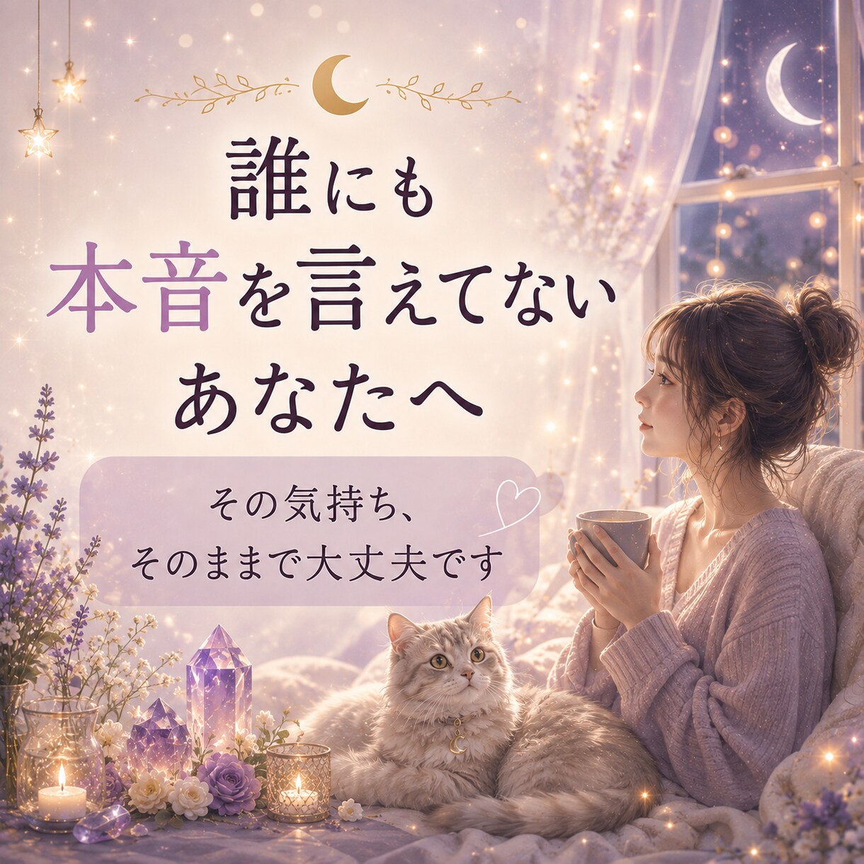 眠れない夜の不安や悩み・愚痴を優しくお聞きします 誰にも言えない本音もOK｜5分でも否定せずお聴きします イメージ3