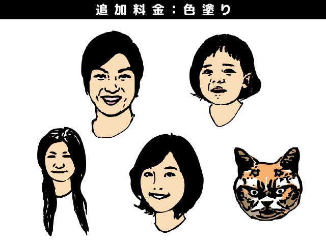 写真からスタンプ風似顔絵を作成いたします 知人へのプレゼント、プロファイル画像、名刺等に好評です！ イメージ2
