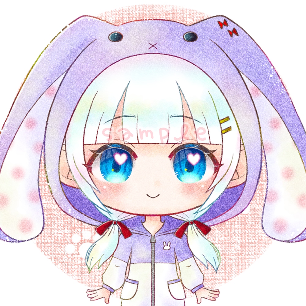 お試し価格！おまかせちびキャラアイコンを描きます 低予算の方やこだわりが少ない方向きのアナログ風アイコンです イメージ4