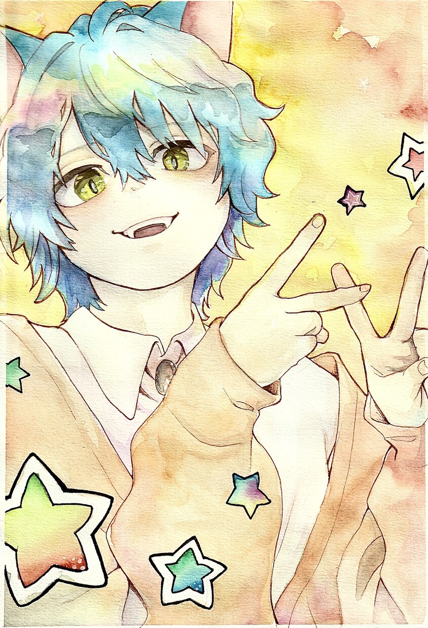 あなたらしさが伝わるSNSアイコン、お描きします 優しい水彩タッチで、世界にひとつだけのアイコンをお描きします イメージ1