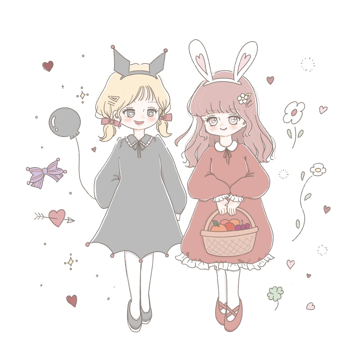あなただけの可愛いオリジナルイラストを描きます 壁紙やSNSアイコンに最適！自分用はもちろんプレゼントにも♪ イメージ6