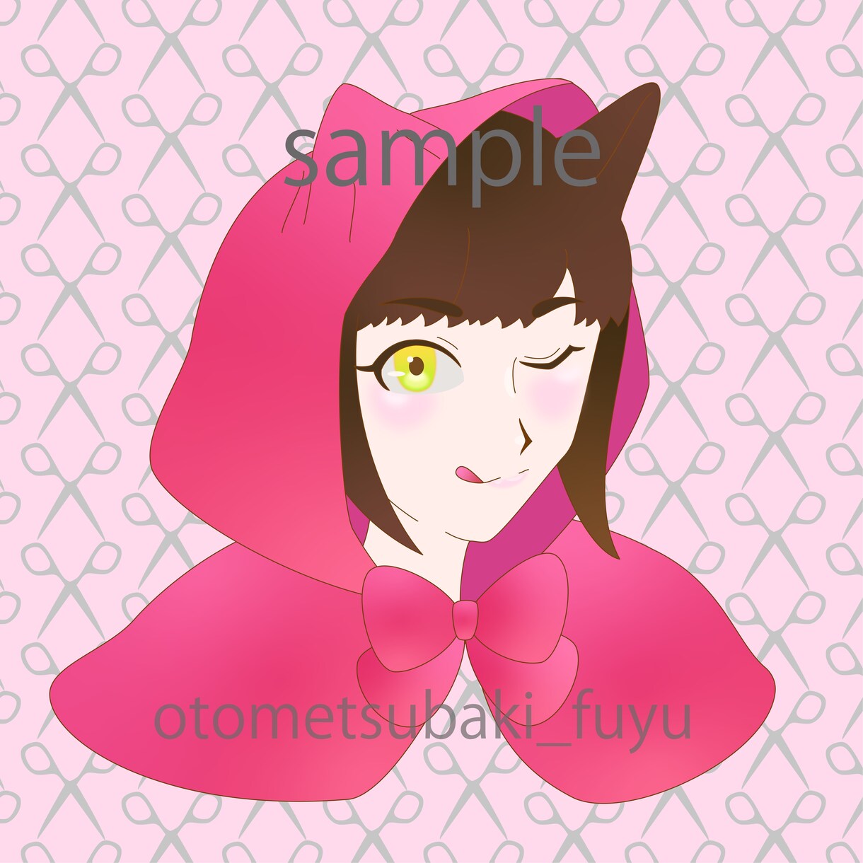 おしゃれでかわいい女性のSNS用アイコンを作ります SNSなどで使える似顔絵(アイコン)を描きます。 イメージ6