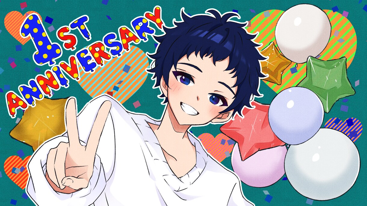 歌みた・配信サムネ用イラスト／商用利用OK描きます 印刷技能士クリエイターが可愛い&かっこいいイラスト描きます イメージ2