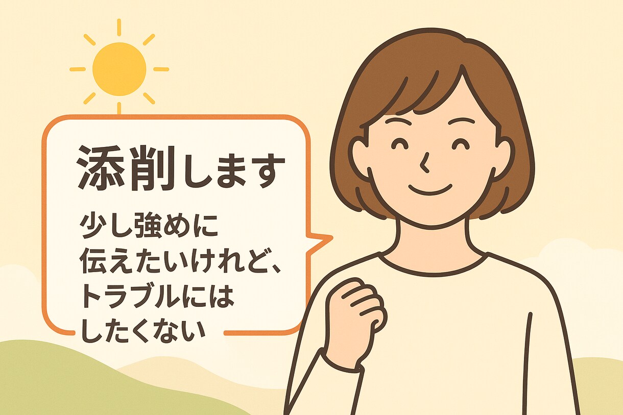 添削★誠実 × 丁寧 × 的確に気持ちを届けます “少し強めに伝えたいけれど、トラブルにはしたくない” イメージ1