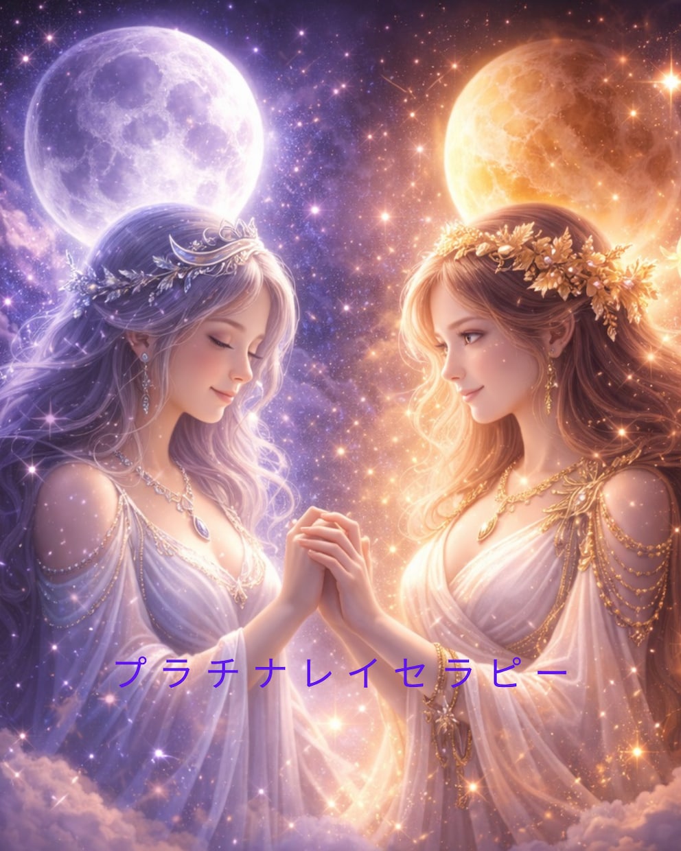 月と金星の光でプラチナレイセラピーを行います 月の癒しと金星の愛で、本来の輝きを取り戻すお手伝いをします。 イメージ1