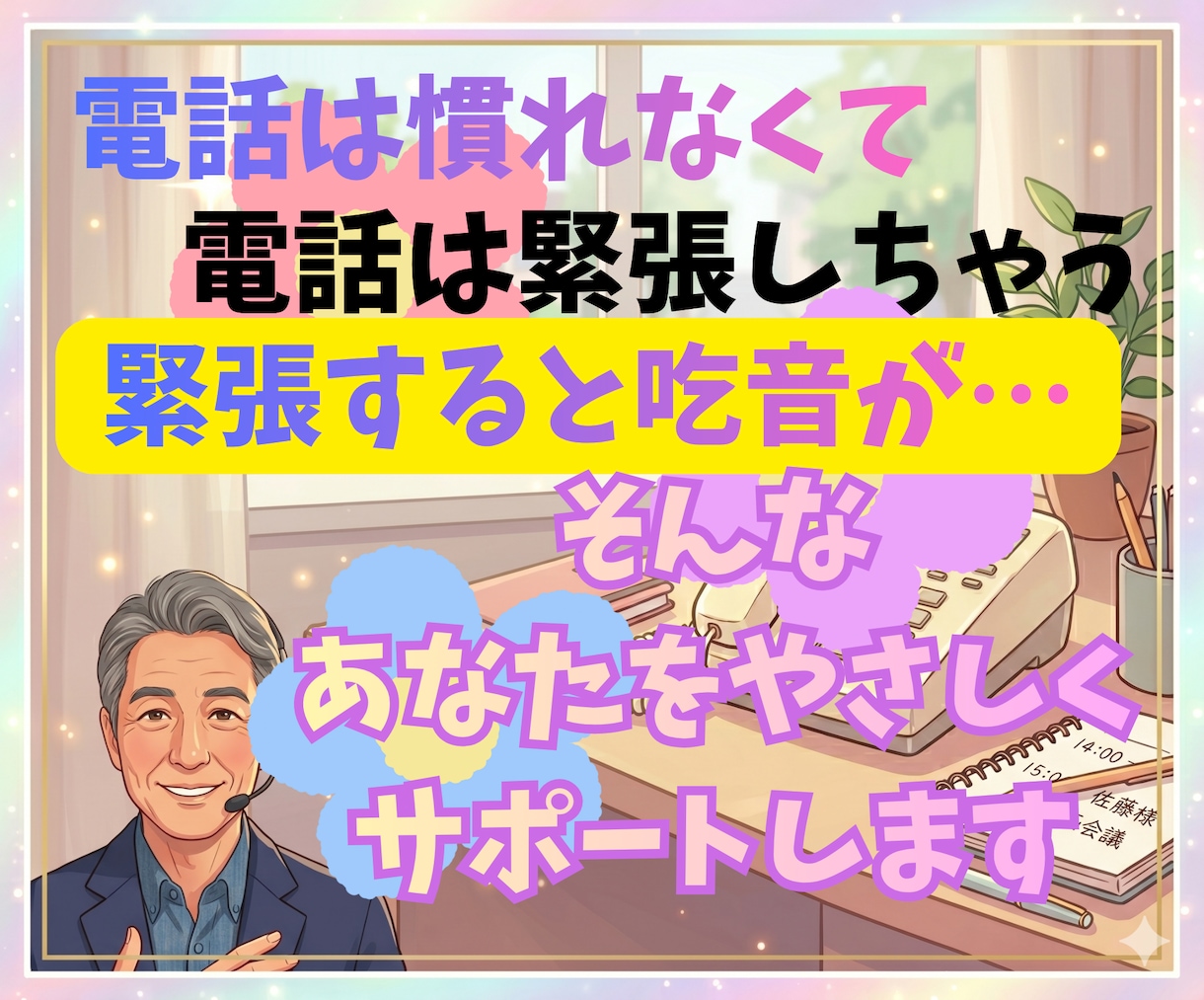 場数と慣れで克服☘️電話の練習相手になります 緊張しぃさん✅️吃音で不安な方✅️出品者の方✅️の話し相手♡ イメージ2