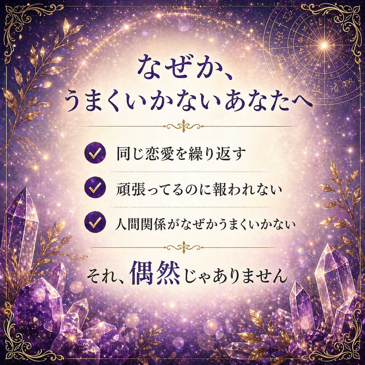 うまくいかない運気の抜け道をお伝えします 今後の流れと開運のヒントをあなたに イメージ2