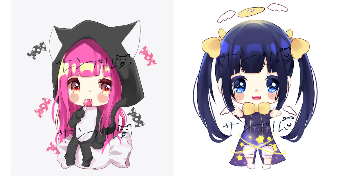 可愛らしいアイコンイラスト描きます キャラクターにお好きな着ぐるみやパーカーをお着せします！ イメージ7