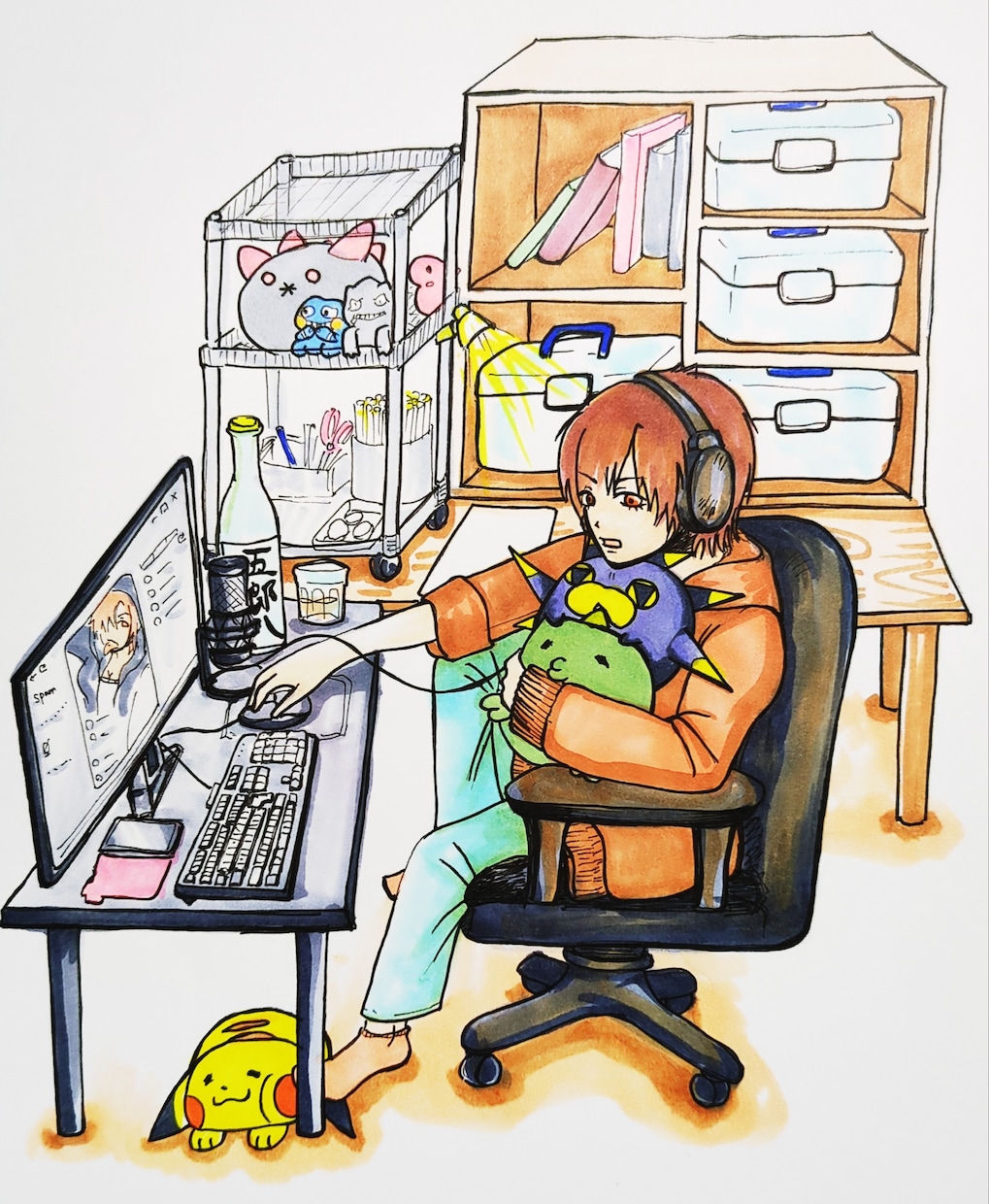 アナログイラストを描きます 通常イラスト・アイコン等で使えるイラストをアナログで描きます イメージ9