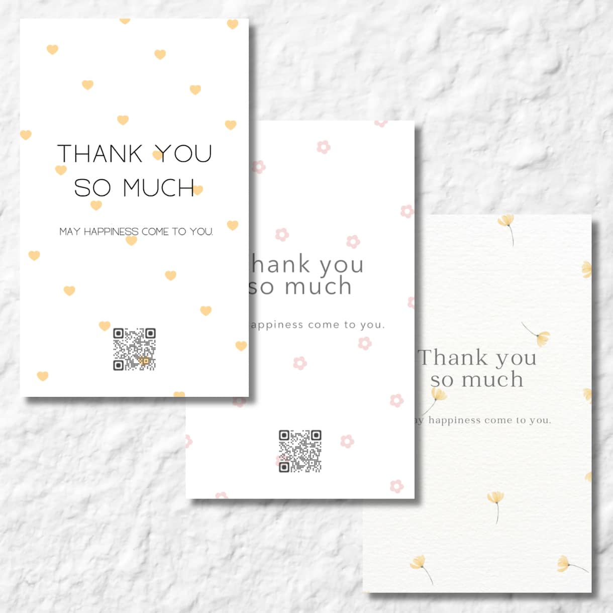 韓国っぽ〇Thank you card作成します サンキューカード、結婚式、商品タグ　送料無料で承ります。 イメージ1