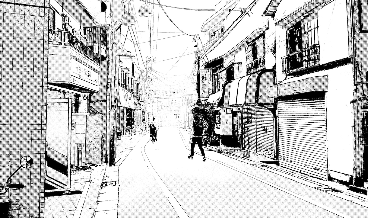 風景写真を漫画背景風に描きます 思い出・日常の景色を漫画背景風に！ イメージ9