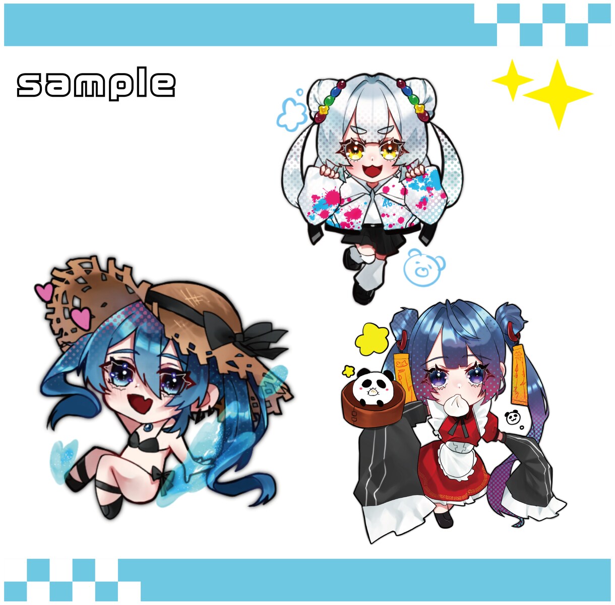 企業実績有◆かわいいミニキャラ描きます 商用利用OK！返礼品やグッズ用、観賞用まで幅広く承っています イメージ4