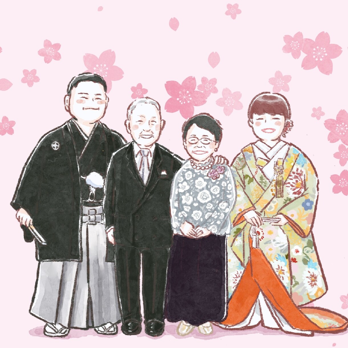 商用OK!大切な人に!ふんわり可愛い似顔絵描きます 大切なご家族・ご友人のイラスト描きます!ギフトや記念日に! イメージ1