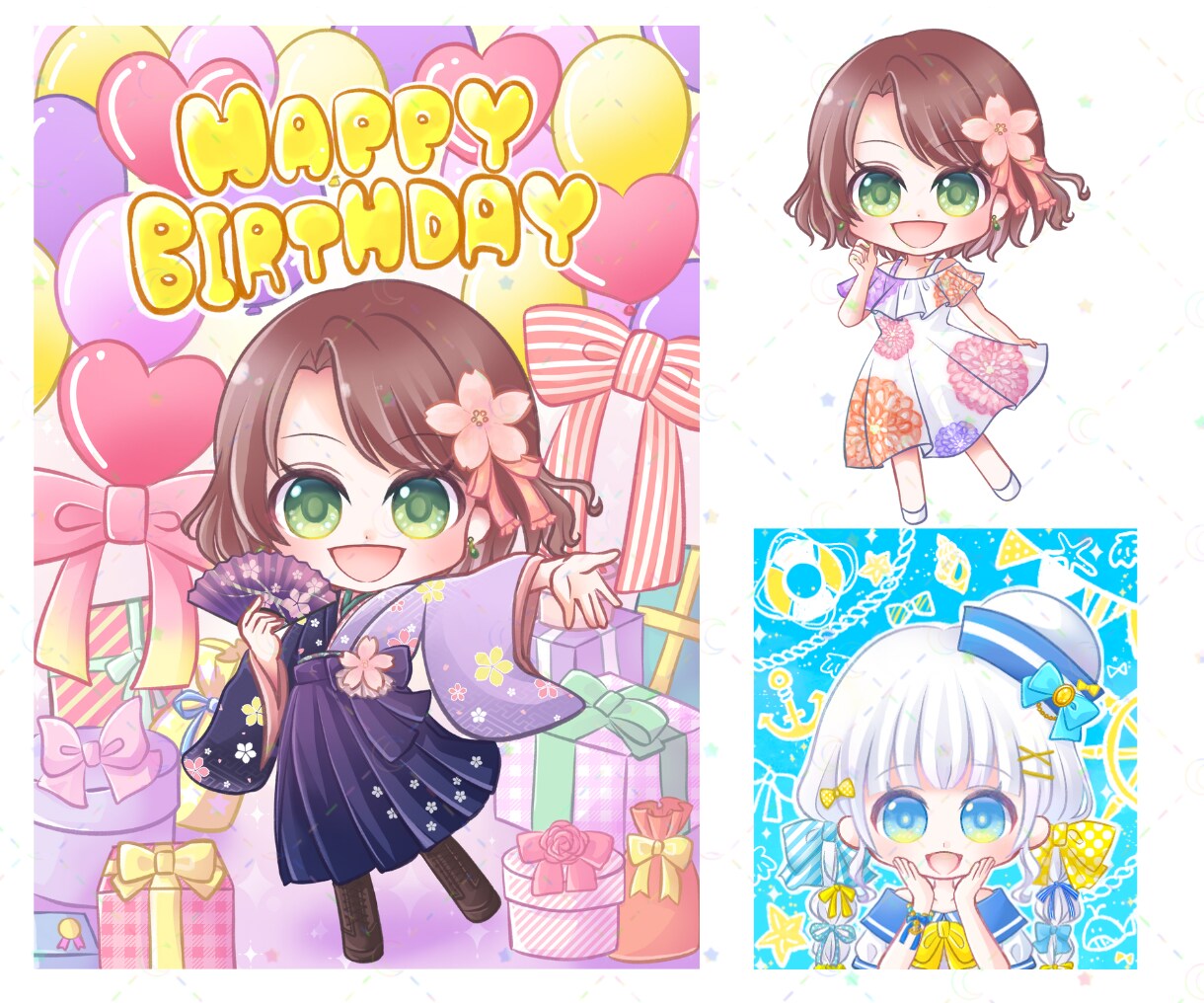 商用可能！可愛いデフォルメイラスト描きます 修正回数無制限！アイコン、配信用、グッズにも使えます♪ イメージ9