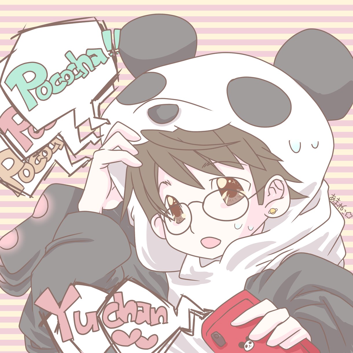 動物+人物の可愛い似顔絵キャラクターお描きします SNS アカウント アイコン サムネイルに最適(*'ω'*) イメージ5