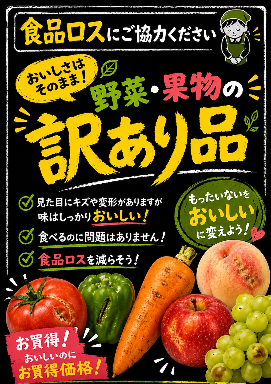 野菜、果物等のポップ作成します 経済的！使い回し可能なポップです　書いたり消したり出来ます イメージ6