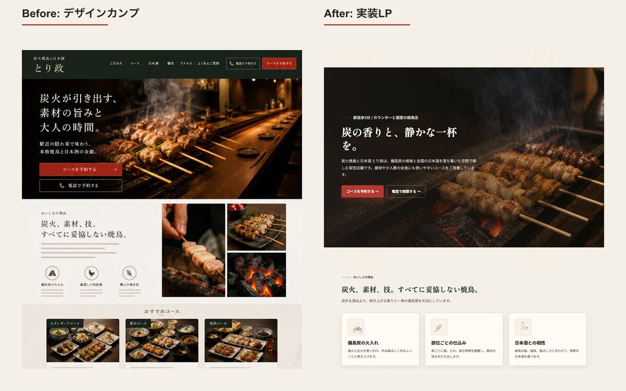 デザイン2案から選べるLPを作ります 個人事業主・店舗向けの1枚LPをデザイン案つきで制作します イメージ4