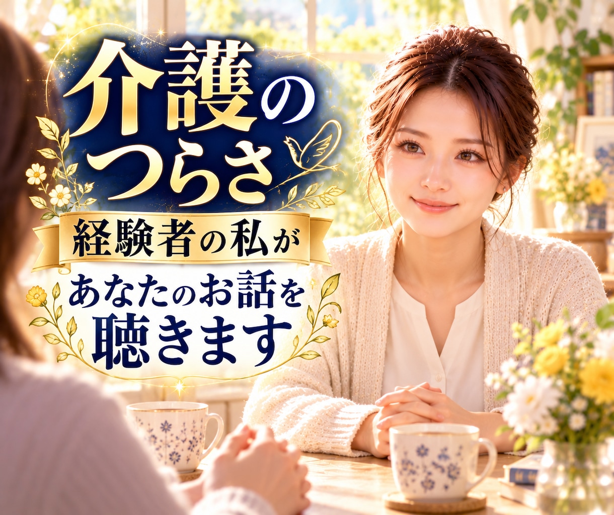 介護のつらさ｜経験者の私があなたのお話を聴きます 愚痴も弱音も罪悪感も。介護するあなたの気持ちを受け止めます イメージ1