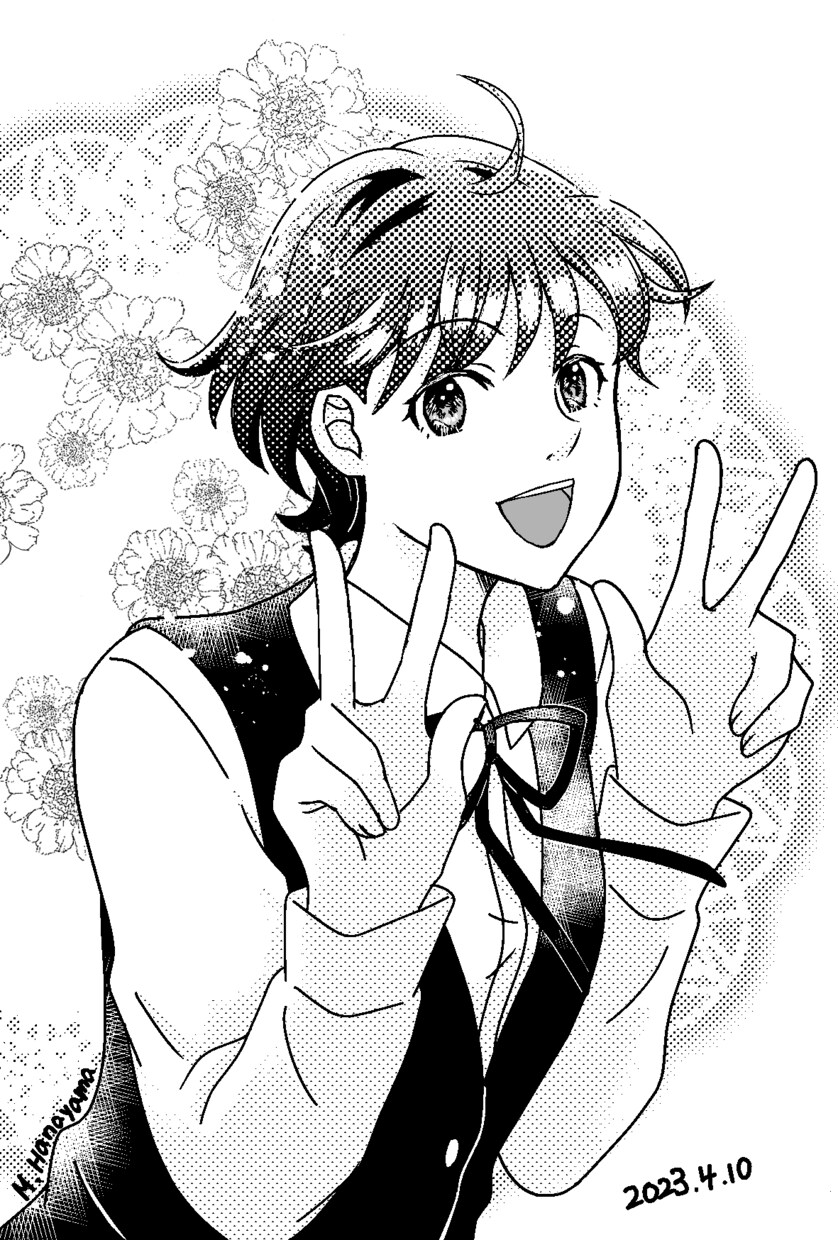 アニメよりの人物イラスト描きます 表紙やグッズ用に♪モノクロ絵やミニキャラ〜頭身高めも対応可能 イメージ9