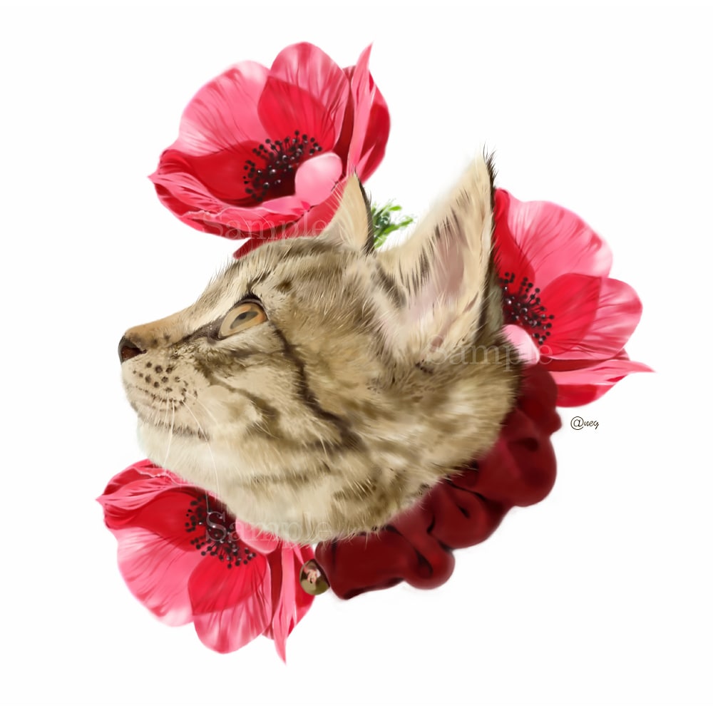 お洒落なペット・動物のイラストお描きします アイコン・肖像画・グッズ制作などに／商用オプション対応 イメージ2