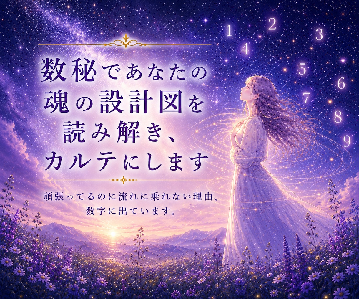 数秘からわかる魂の設計図を読み解きます 頑張ってるのに上手くいかない理由、数秘本著者がお伝えします イメージ1