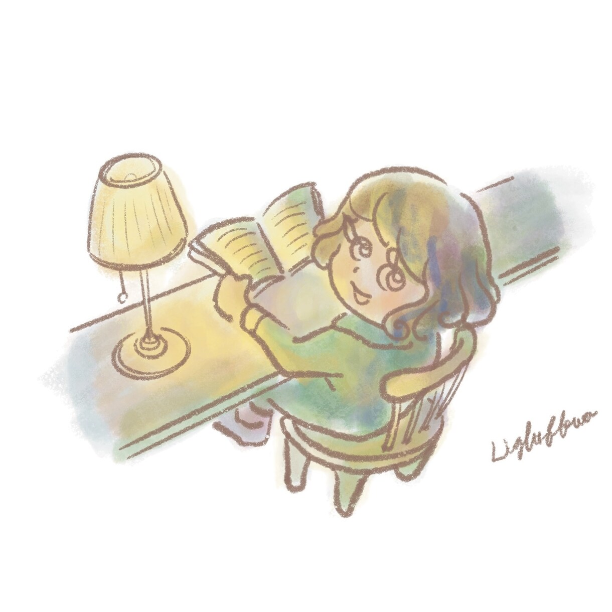 お花のようにやさしい雰囲気の女の子描きます 花や空の色を取り入れた色合いがこだわりです。 イメージ3