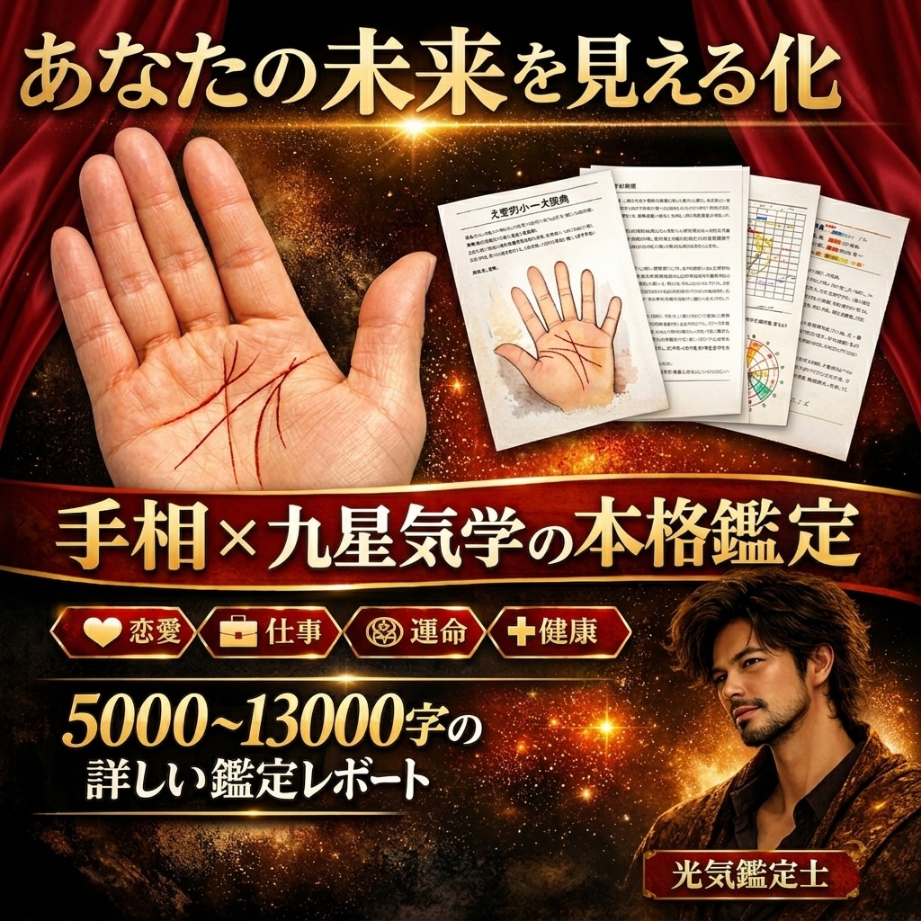 手相と九星気学｜少し良い人生。画像解説付で整えます 自分を知り余白を作る。手相と九星気学で今より少し良い明日へ イメージ1