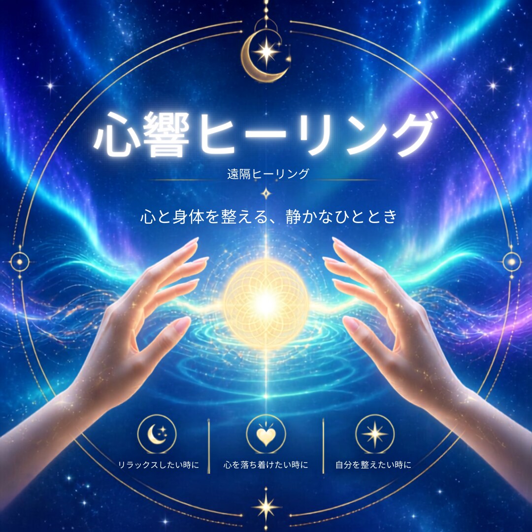 心と身体に寄り添う心響遠隔ヒーリングをします あなたに必要な癒しを、遠隔でそっとお届けします イメージ1