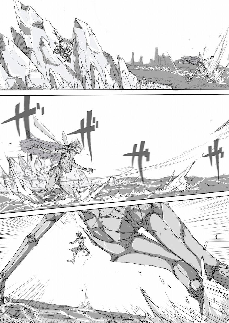 アクションの振り付け、戦闘シーンの制作できます 貴方の漫画制作をお手伝いします イメージ6