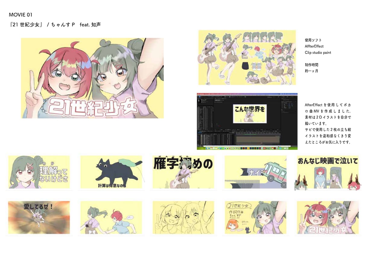 イラストやアニメ！ボカロ曲や歌みたの動画制作します イラスト制作から、ボカロ・歌みたMV制作します！！！ イメージ1