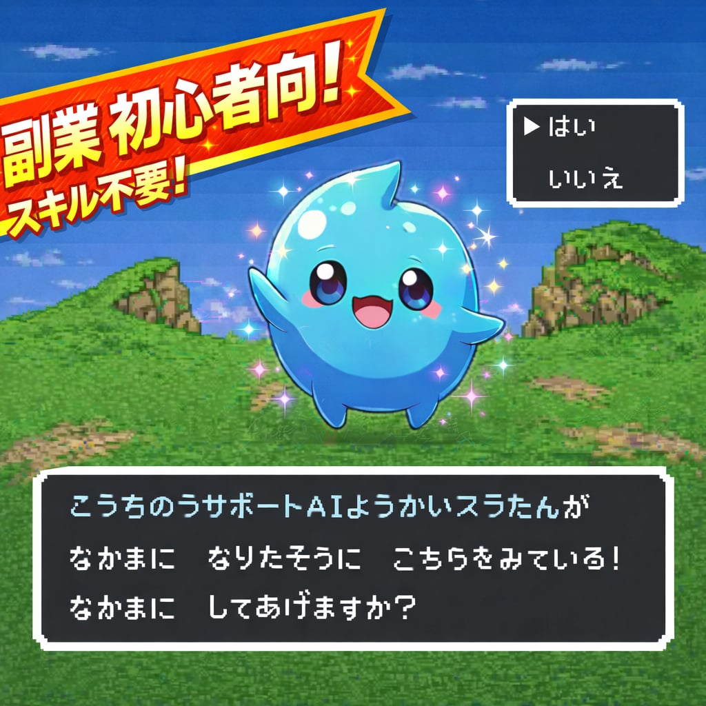 高知能AI妖怪★スラたん★が副業をサポートします 副業で結果が出るまで★スラたん★が徹底サポート致します!! イメージ1
