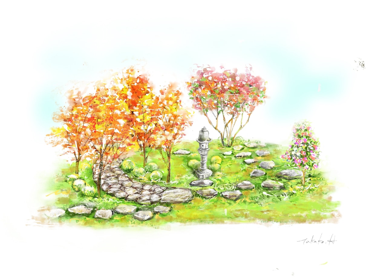 手描きの建築パース、造園パースお描きします 温かみのある手描きパース画で心の架け橋を イメージ7