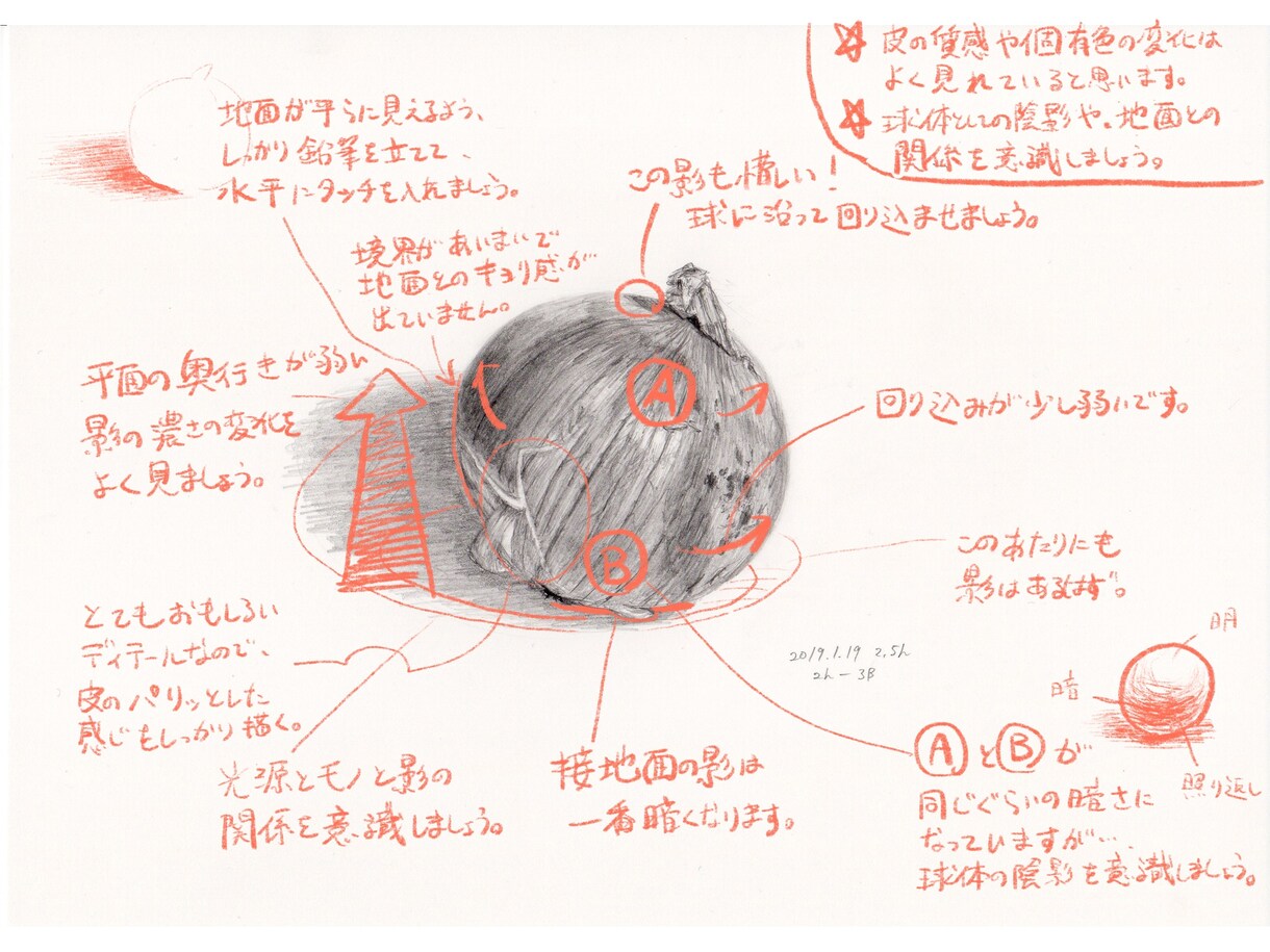 鉛筆デッサン入門~初級の添削します 独学の方向け、誰かの意見がほしいとき イメージ1
