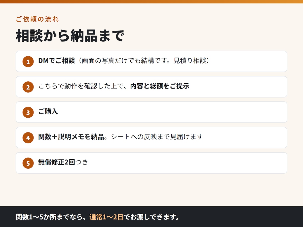 スプレッドシートの関数を作成・修正します 作成も修正もエラー解決も。原因の説明つき イメージ4