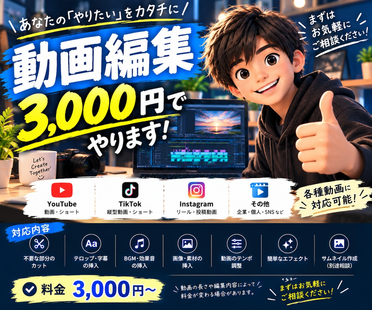 動画編集承ります 高品質での動画編集を致します。 イメージ1