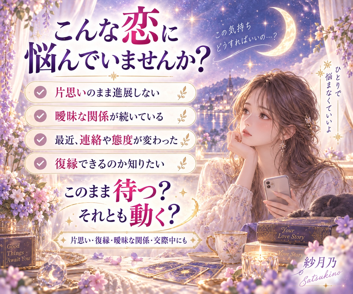この恋の3ヶ月後を占います 今の二人から3ヶ月後まで、恋の流れ・変化・進展をタロット読解 イメージ2