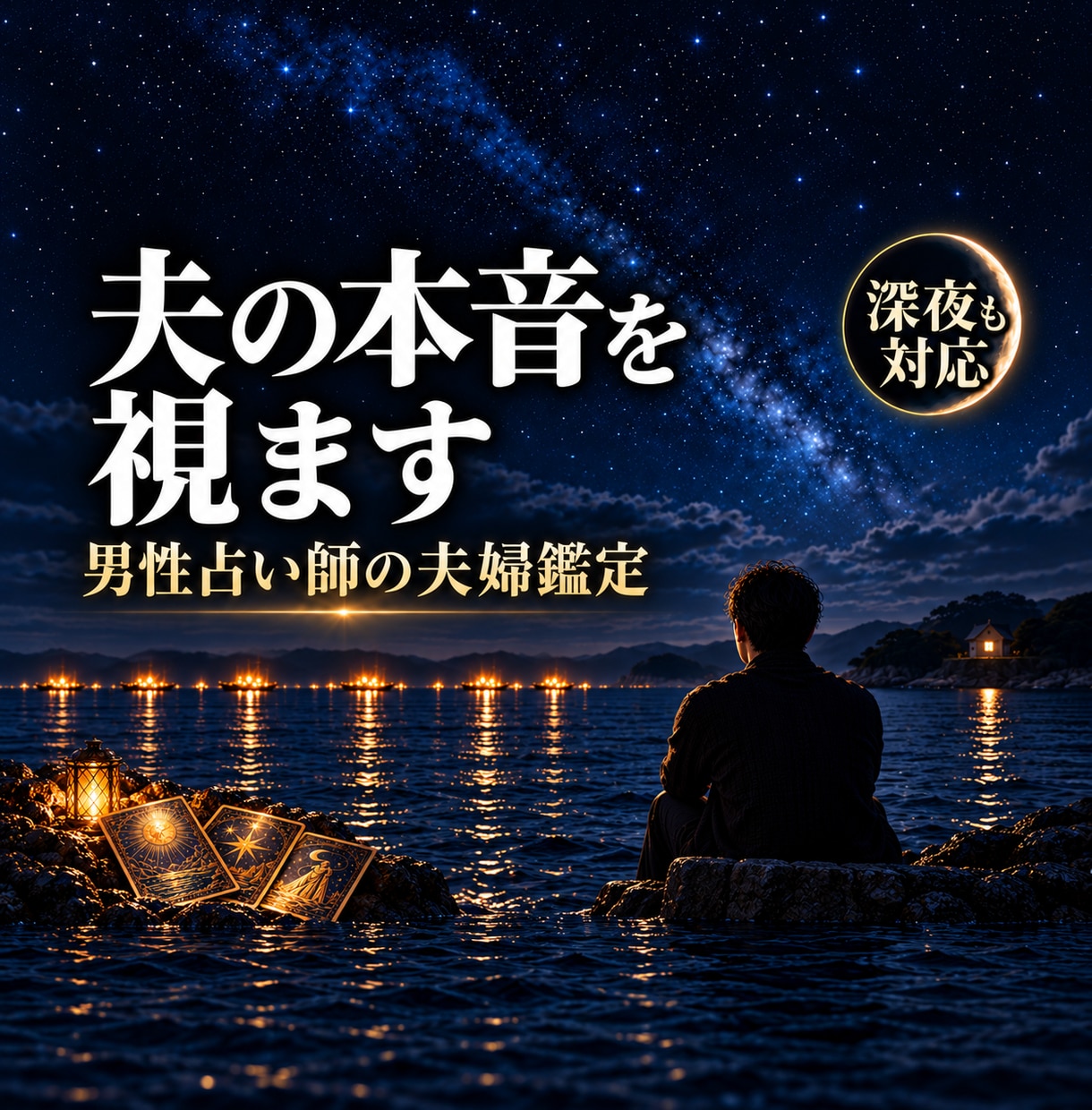 夫の本音を、男性占い師が霊視で視ます 会話がない・冷たい・離婚がよぎる｜夫の心を視ます イメージ1