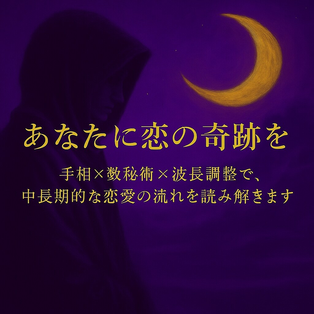 手相×仏眼・神秘十字の直感占いで恋愛成就へ導きます 具体的行動指針と波長調整で恋愛成就へ導きます イメージ1