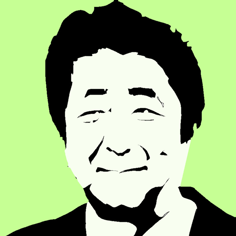 シックでシンプルな影絵のような似顔絵を描きます 顔画像を元に2色であなたの個性を全面にアピール イメージ6