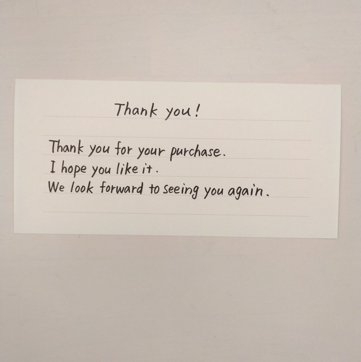 用紙代込☆筆ペンで英文の一筆箋を代筆いたします 心をこめて書かせていただき ます　ebay、ECサイトなど イメージ3