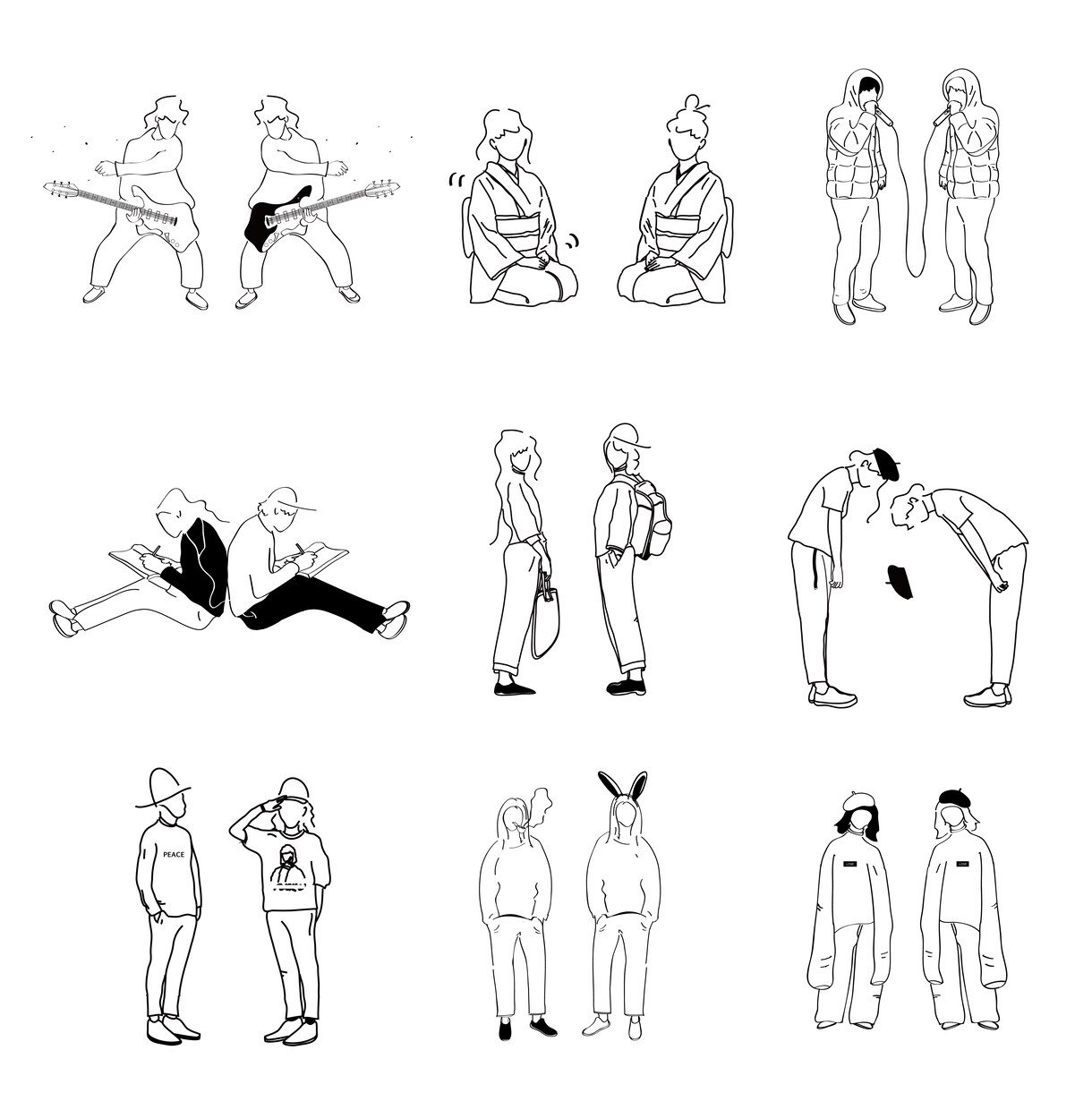 シンプルなモノクロイラスト描きます 名刺/ショップカード/アイコンなどに使いやすいイラスト！ イメージ4