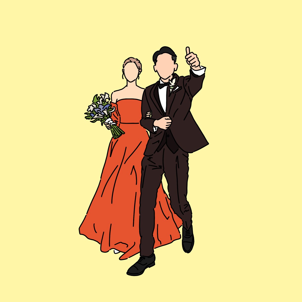 結婚式や記念日などをイラストでお届けします あなたの特別な日を彩る、心に残る1枚を。 イメージ1