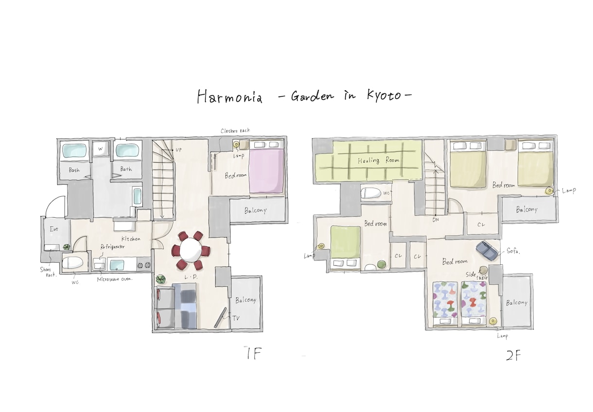マンション、住宅の手書き間取り図描きます マイホームを思い出に残したい方、プレゼンやwebにも！ イメージ2