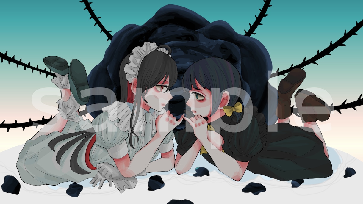 楽曲のPV、歌みたのイラスト描きます ガールズイラストレーターがPVイラスト描きます イメージ4