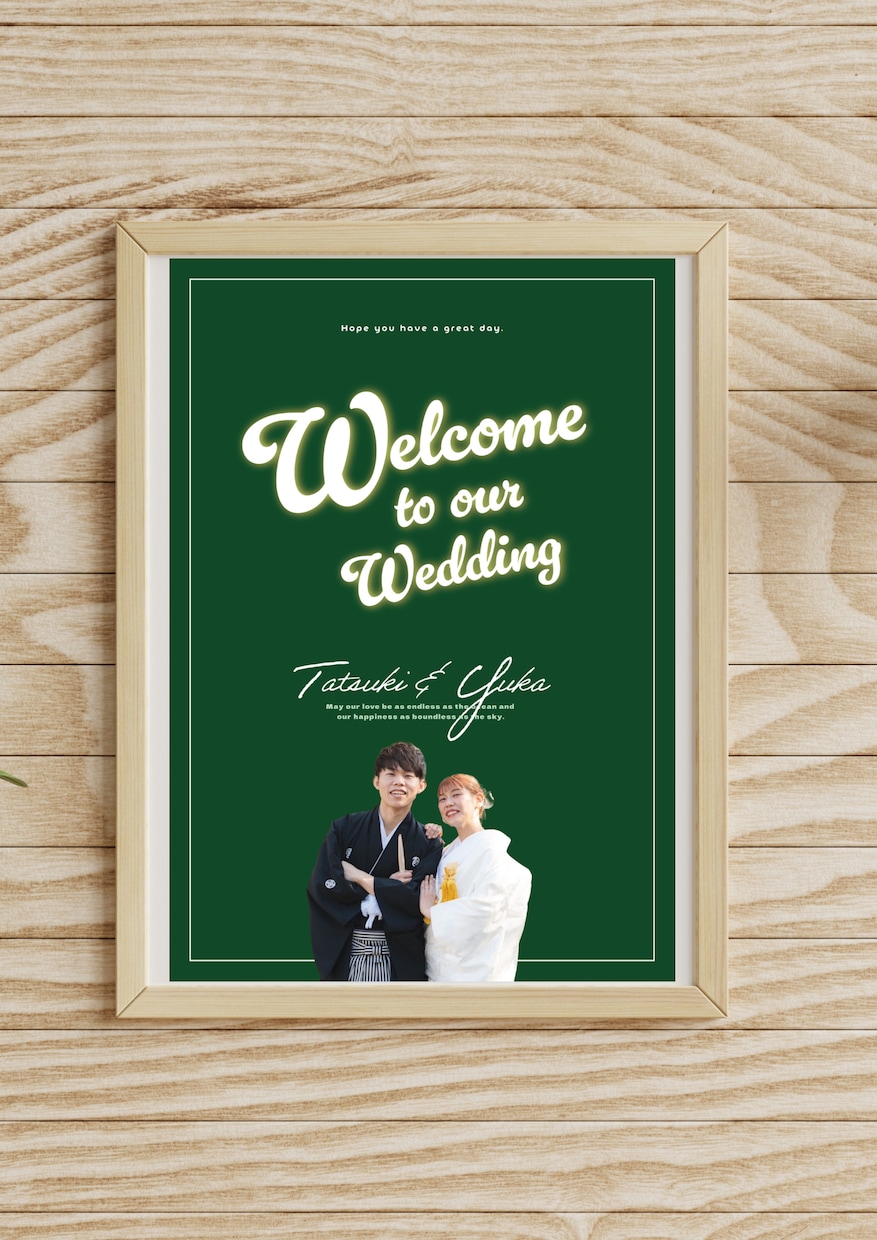 結婚式の思い出を彩るウェルカムボードデザインします やさしい色にふたりの想いをそっとのせます イメージ1