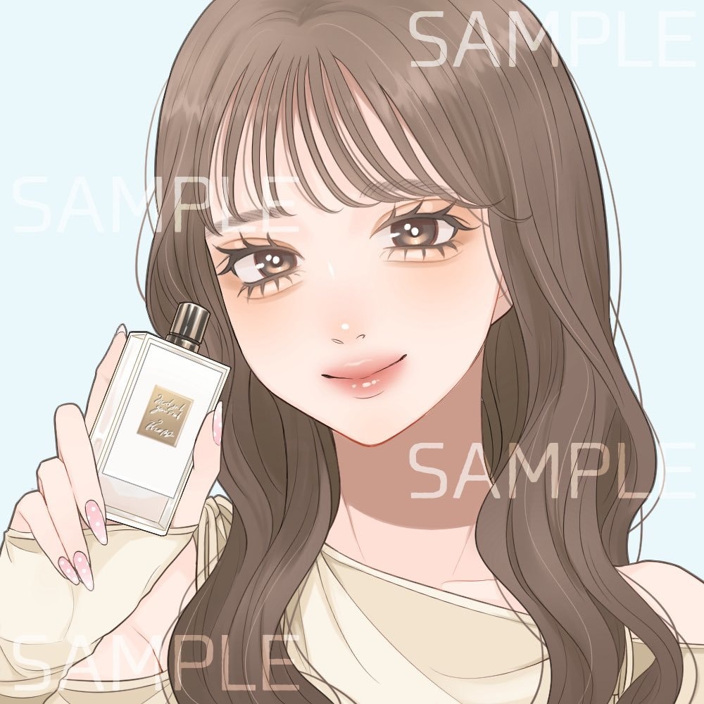 商用可！メイクにこだわった可愛いアイコン描きます あなたのアイコンをキラキラ可愛くメイクアップ♡ イメージ1