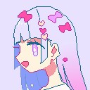 最速当日納品可！女の子の横顔アイコン描きます ドット絵調･カラフル･かわいい イメージ1