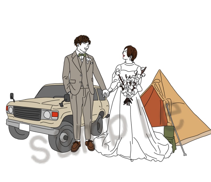 結婚式のペーパーアイテムに使えるイラスト描きます オリジナルイラストで、オリジナルグッズを作ってみませんか？ イメージ2